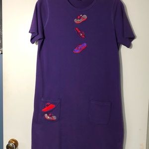 Red Hat Society Purple T-Shirt Style Dress Sz S 🌹